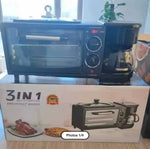 Charger l&#39;image dans la galerie, Appareil Petit Déjeuner 3 en 1 – Four + Café + Grill | Livraison gratuite! ☕🍞🔥
